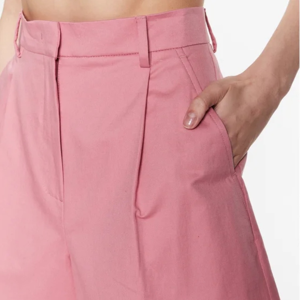 Max Mara Weekend Ecuba Linen Blend Bermuda Shorts in Rose SZ 16 NEW - Picture 4 of 4